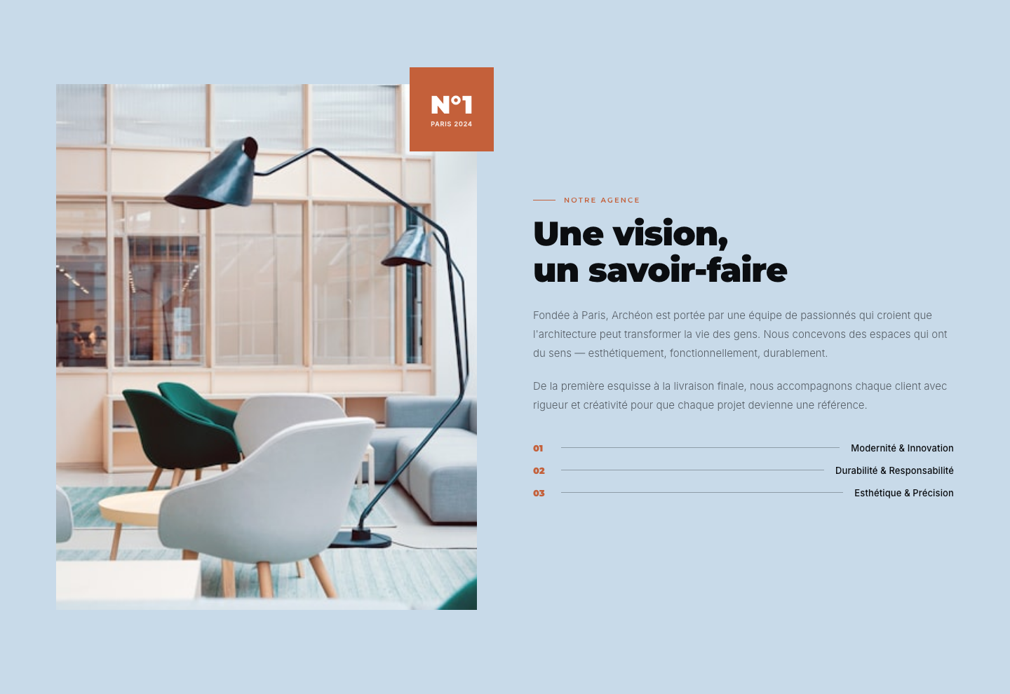 Archéon · page agence