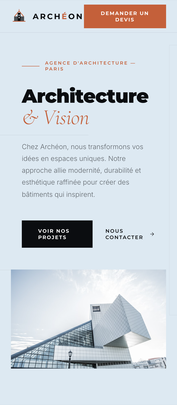 Archéon · version mobile