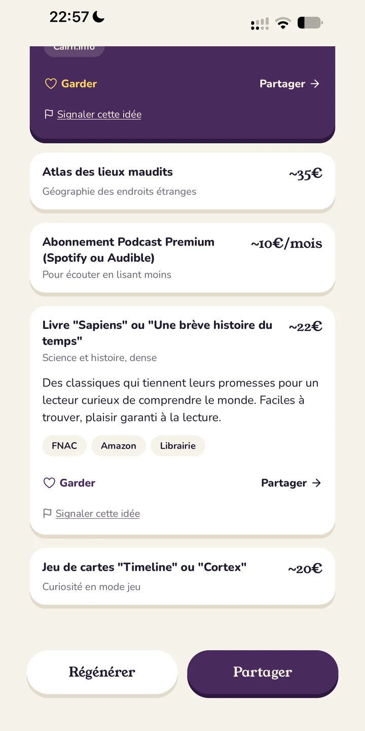 Ofria · détail d'une idée cadeau et où l'acheter
